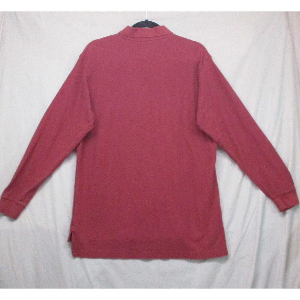 Collegiate Team Maroon Polo Embroidered Logo Rugby Shirt Men Size Large - Picture 7 of 8